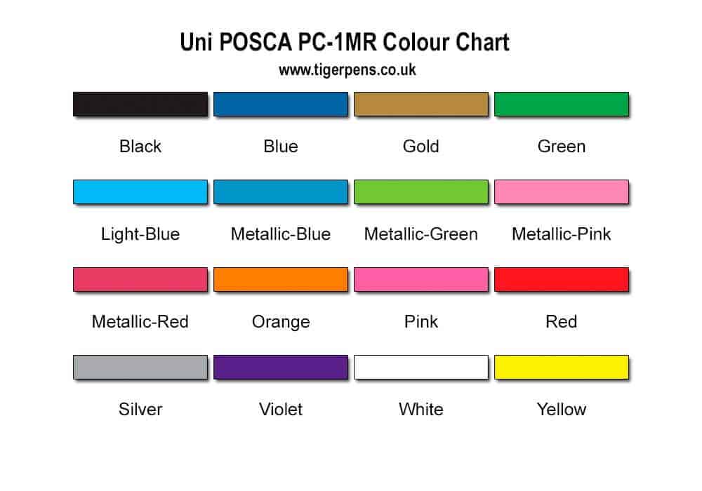 PC 1MR Colour Chart