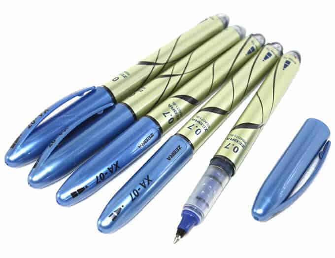 Zebra XA 07 Blue Rollerball Pens