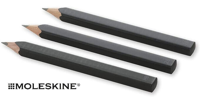 Moleskine 3 Black Pencil Set