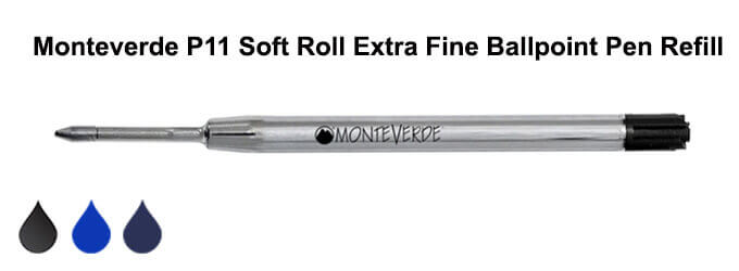 Monteverde P11 Soft Roll Extra Fine Ballpoint Pen Refill